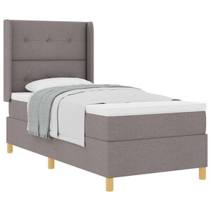 vidaXL B&auml;ddfj&auml;der med huvudgavel Taupe 80 x 200 cm tyg