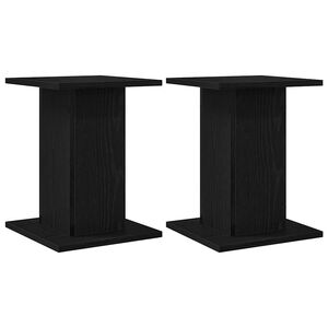 vidaXL Högtalarställ 2 pcs Svart Ek 30 x 30 x 40 cm Konstruerat trä