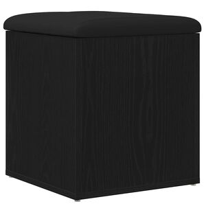 vidaXL F&ouml;rvaringsb&auml;nk Svart Ek 42 x 42 x 45 cm Konstruerat tr&auml;