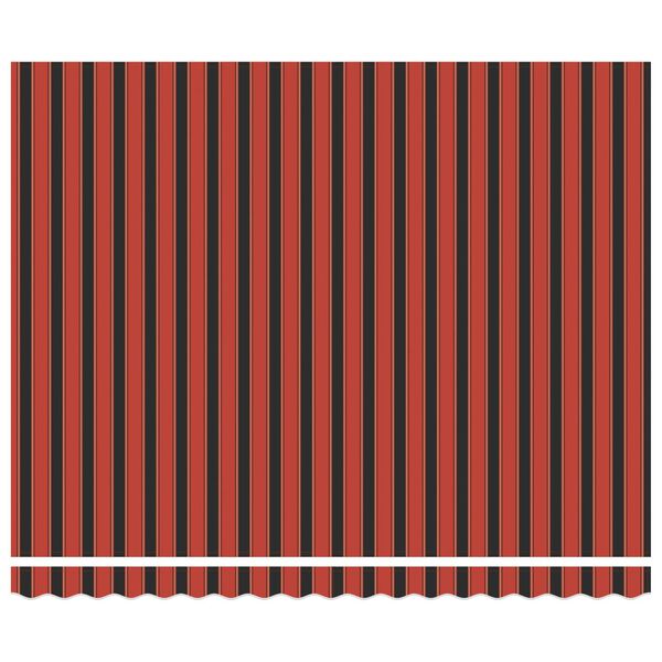 vidaXL Utf&auml;llbar markis Orange och Svart 400 &times; 300 cm