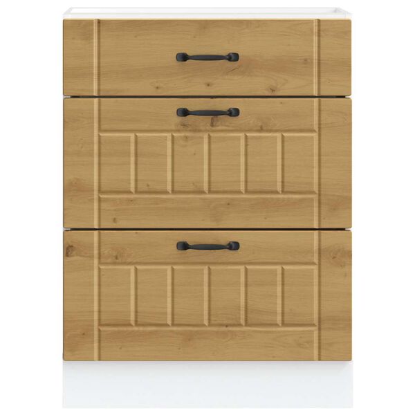 vidaXL Bassk&aring;p f&ouml;r k&ouml;k Lucca artisan ek konstruerat tr&auml;