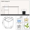 LECHUZA Odlingsenhet CUBE Cottage 30 ALL-IN-ONE granit