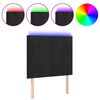 vidaXL S&auml;nggavel LED svart 100x5x118/128 cm sammet