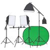 vidaXL Fotostudio med lampor och bakgrund