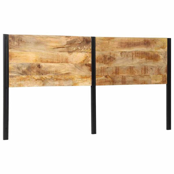 vidaXL S&auml;nggavel 200 cm massivt tr&auml;, mango och j&auml;rn