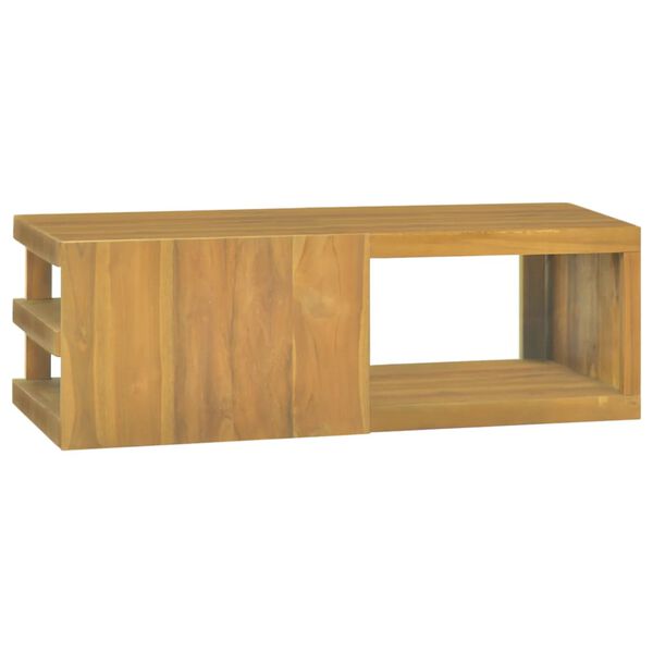 vidaXL V&auml;ggmonterat badrumssk&aring;p 90x40x30 cm massiv teak