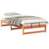 vidaXL S&auml;ngram Brun 100 x 200 cm Massiv furu