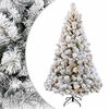vidaXL Plast Hingad Julgran 180 cm 300 LED-lampor Varmvit