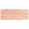 vidaXL Bordsskiva ljusbrun 100x40x2cm behandlad massiv ek levande kant