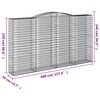 vidaXL Gabioner b&aring;gformade 4 st 400x50x220/240 cm galvaniserat j&auml;rn