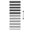 vidaXL Rullgardin zebra svart 65x100 cm tyg bredd 60,9 cm polyester
