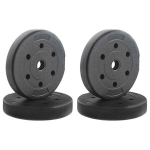 vidaXL Viktplattor 4 st 10 kg Svart Cement och J&auml;rnsand