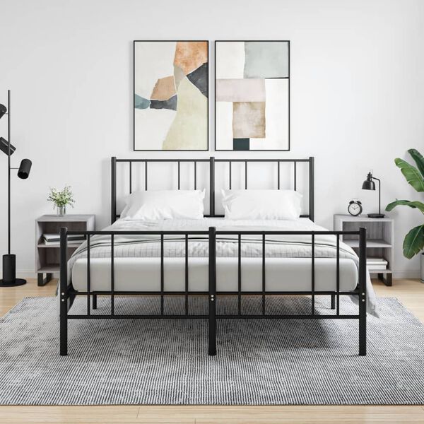 vidaXL S&auml;ngbord 2 st gr&aring; sonoma 40x30x50 cm konstruerat tr&auml;