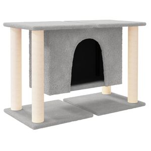 vidaXL Kl&ouml;str&auml;d med kl&ouml;spelare sisal ljusgr&aring; 50 cm