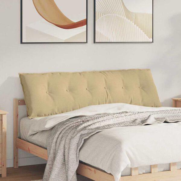 vidaXL Ryggkudde Gr&aring;gr&ouml;n 160 x 50 cm Kordread tyg