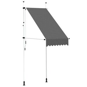 vidaXL Markis manuellt inf&auml;llbar 100 cm antracit