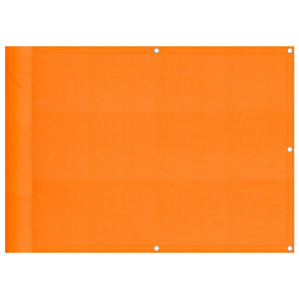 vidaXL Balkongsk&auml;rm orange 75x1000 cm 100% polyester oxford