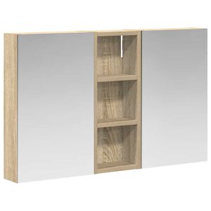 vidaXL Badrumssk&aring;psset 3 pcs 80 x 10,5 x 50 cm Konstruerat tr&auml;