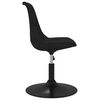 vidaXL Snurrbara matstolar 6 st svart sammet