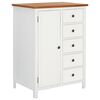 vidaXl Garderob 76x52x105 cm massiv ek