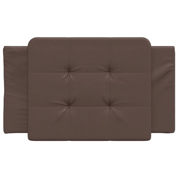 vidaXL Headboard Cushion "Zadar" Brown 90 cm Faux Leather
