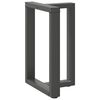 vidaXL Matbordsben T-formade 2 st antracit 60x35x(72-73) cm st&aring;l