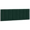 vidaXL Bed Frame with LED without Mattress "Hanko" Dark Green 140x190 cm Velvet