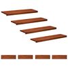vidaXL Trapstegsmattor 8 st 90 x 30 x 2 cm Brun Massivt boktr&auml;