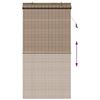 vidaXL Rullgardin med gardiner Brun 110 x 220 cm Bambu