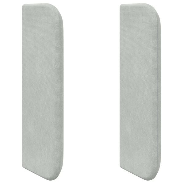 vidaXL S&auml;nggavel &Ouml;ra Ljusgr&aring; 40,5 x 40,5 x 4 cm Sammet