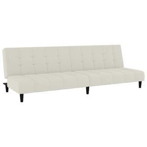 vidaXL B&auml;ddsoffa 2-sits gr&auml;ddvit sammet