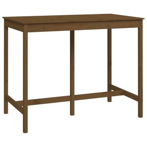 vidaXL Barbord honungsbrun 140x80x110 cm massivt furutr&auml;