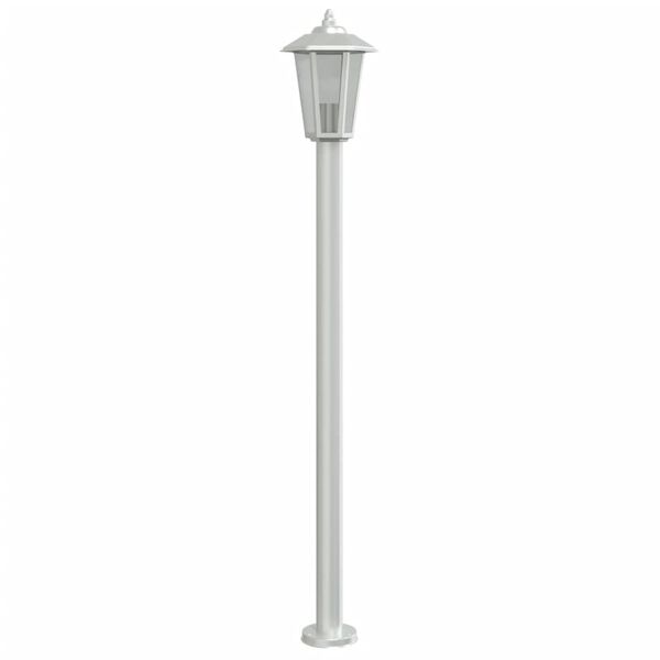 vidaXL Utomhusgolvlampa silver 120 cm rostfritt st&aring;l