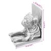 vidaXL Bokstöd 2 pcs Silver 12 x 15 x 18 cm Aluminium
