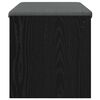 vidaXL Hallb&auml;nk med kudde Svart Ek 83 x 38 x 40 cm
