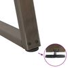 vidaXL Matbordsben V-formade 3 st naturstål 80x(72-73,3) cm stål