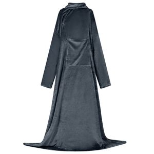 vidaXL Filt-hoodie M&ouml;rkbl&aring; F Flanell