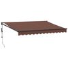 vidaXL Markis automatiskt inf&auml;llbar brun 350x250 cm