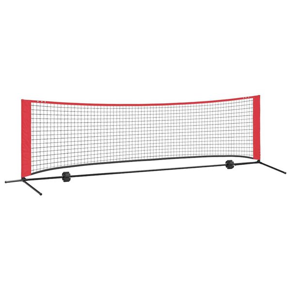 vidaXL Tennis Nät Svart och röd 301 x 90.5 x 87 cm Polyester