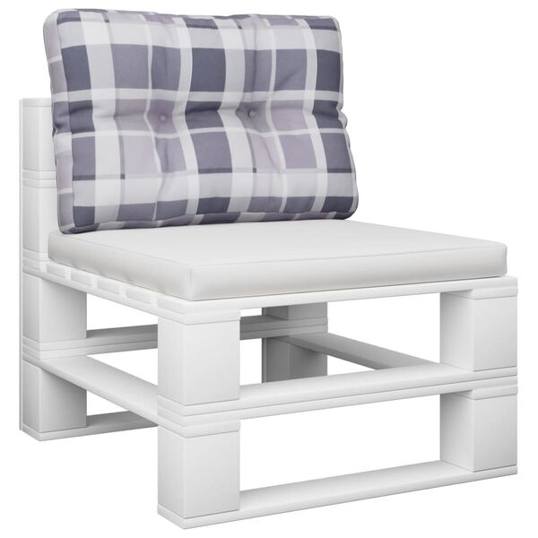 vidaXL Palldyna gr&aring;rutig 50x40x12 cm tyg