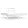 vidaXL S&auml;ngram med huvudgavel metall vit 193x203 cm