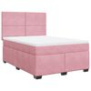 vidaXL Rams&auml;ng med madrass rosa 140x190 cm sammet
