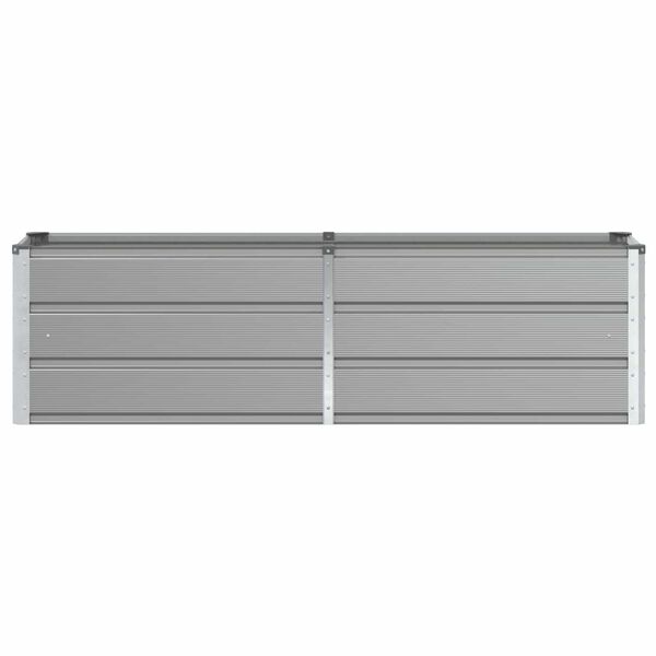 vidaXL Planteringsk&auml;rl Ljusgr&aring; 160 x 40 x 45 cm St&aring;l