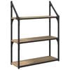 vidaXL V&auml;gg hylla V&auml;ggmonterat Artisan Ek 60 x 21 x 78,5 cm