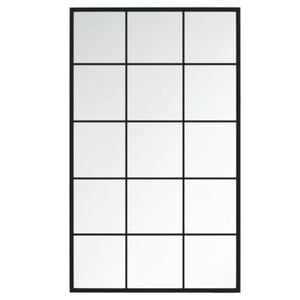 vidaXL V&auml;ggspegel svart 100x60 cm metall