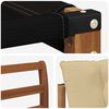 vidaXL Utomhussoffset med kudde 6 pcs Naturlig och Beige