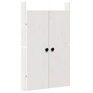 vidaXL K&ouml;ksd&ouml;rr MEPPEL Vit 50 x 9 x 82 cm Massivt talltr&auml;