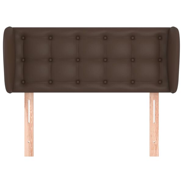 vidaXL S&auml;nggavel med kanter brun 93x23x78/88 cm konstl&auml;der