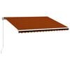 vidaXL Utdragbar markis Orange och Brunt 450 &times; 300 cm