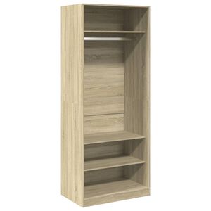 vidaXL Garderob sonoma-ek 80x50x200 cm konstruerat tr&auml;